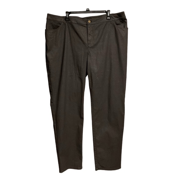 Lafayette 148 New York Denim - Lafayette 148‎ New York Shimmer Jeans Brown Straight Leg